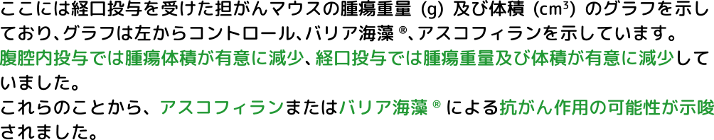 バリア海藻の免疫機能の活性化を確認！