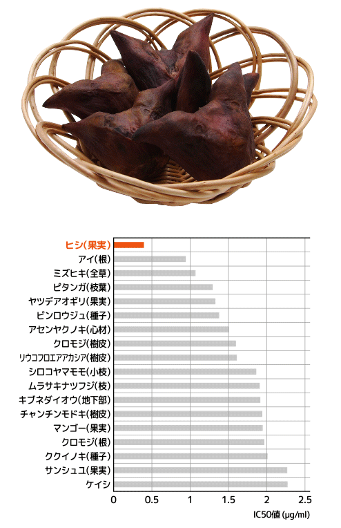 トウビシ画像／抗糖化活性物含有植物比較