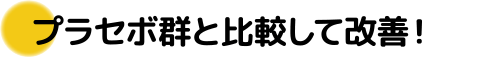 プラゼボ郡比較：排尿回数・体感の改善